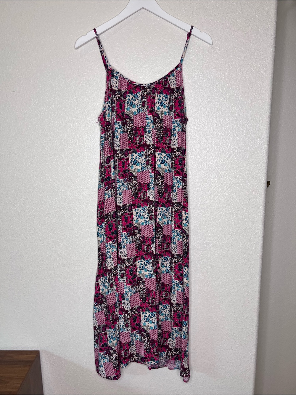 Natural Life Women’s Pink Patchwork Maxi Dress Medium